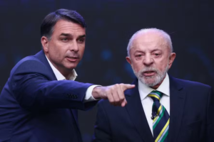 Flávio Bolsonaro e Lula
